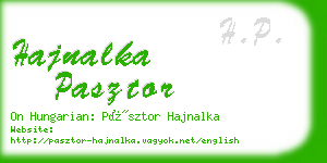 hajnalka pasztor business card